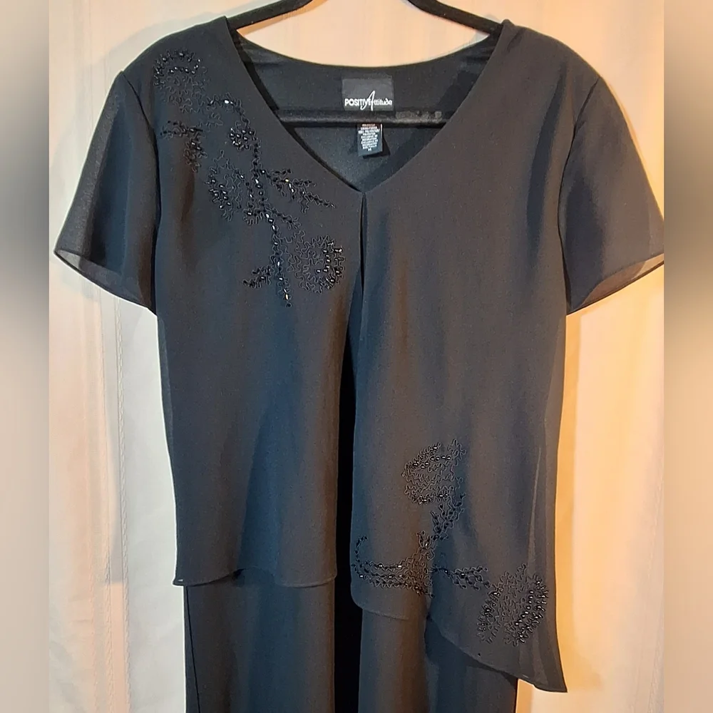 POSITIVE ATTITUDE Black Maxi Dress - Picture 3 of 9